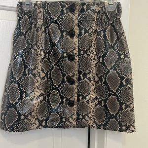Zara snakeprint mini skirt